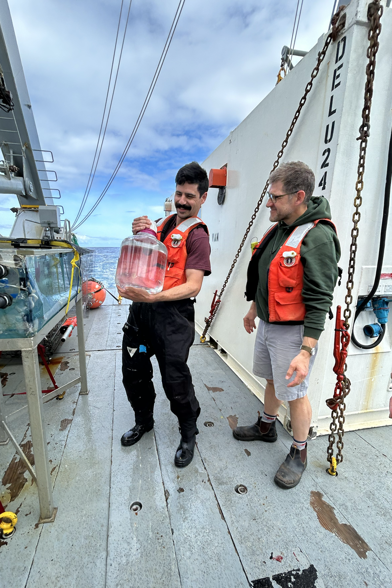 Ben Freiberger and Ben Twining Examine Incubation Experiments